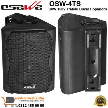 OSAWA OSW-4T Siyah 100V Trafolu Duvar Hoparlörü