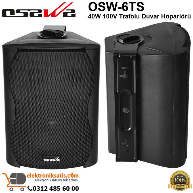 OSAWA OSW-6T Siyah 100V Trafolu Duvar Hoparlörü