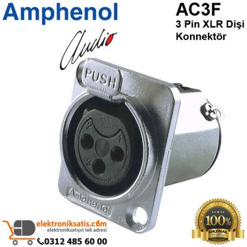 Amphenol AC3FDZ 3 Pin XLR Dişi Şase Konnektör