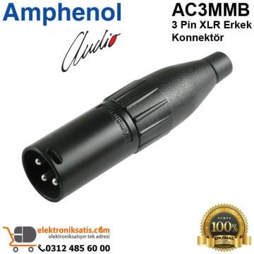 Amphenol AC3MMB 3 Pin XLR Erkek Konnektör