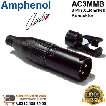 Amphenol AC3MMB 3 Pin XLR Erkek Konnektör