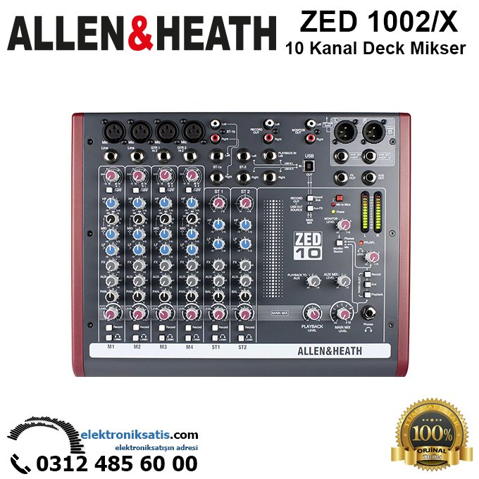 Allen Heath ZED 1002/X 10 Kanal Deck Mikser