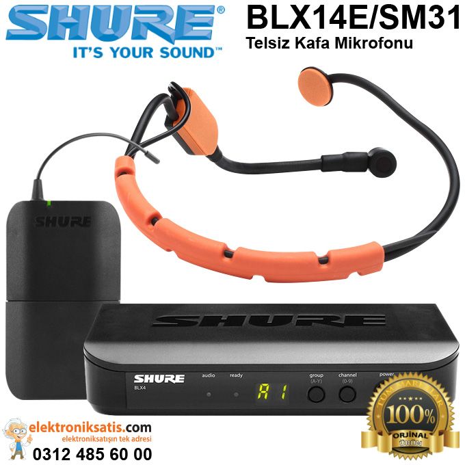 Shure BLX14E/SM31 Telsiz Kafa Mikrofonu