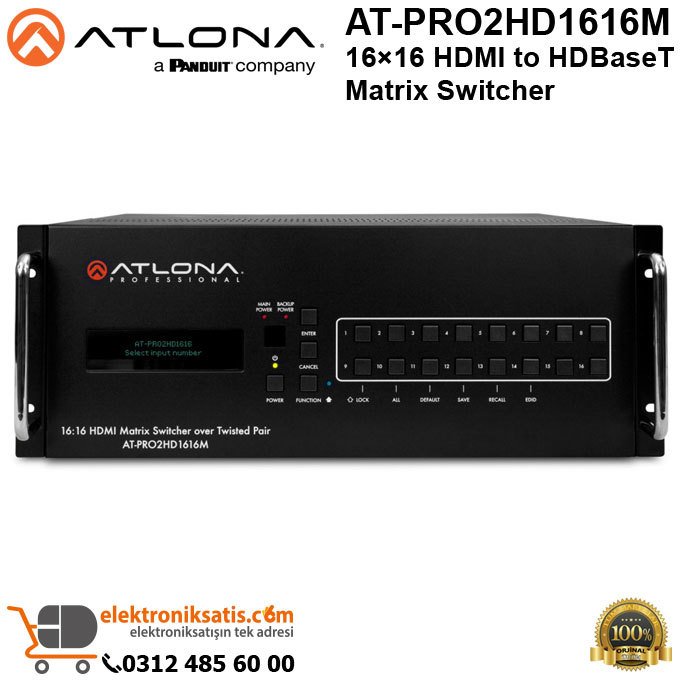 Atlona AT-PRO2HD1616M 16x16 HDMI to HDBaseT Matrix Switcher