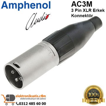 Amphenol AC3M 3 Pin XLR Erkek Konnektör