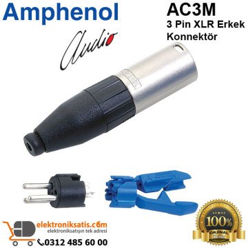 Amphenol AC3M 3 Pin XLR Erkek Konnektör