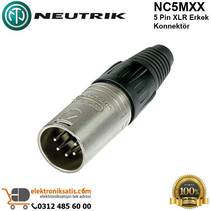 Neutrik NC5MXX 5 Pin XLR Erkek Konnektör