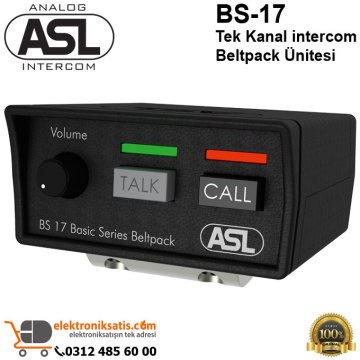 ASL BS-17 Tek Kanal intercom Beltpack Ünitesi