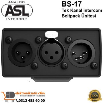 ASL BS-17 Tek Kanal intercom Beltpack Ünitesi