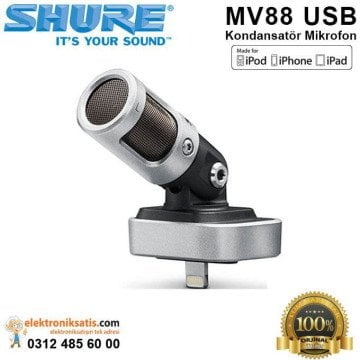 Shure MV88 USB İOS Digital iphone Stereo Kondansatör Mikrofon