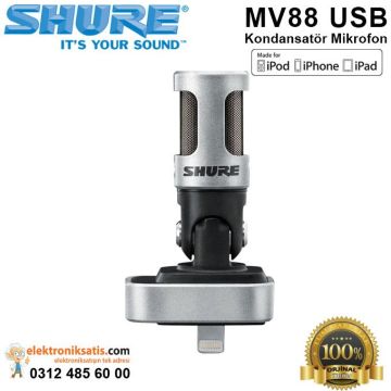 Shure MV88 USB İOS Digital iphone Stereo Kondansatör Mikrofon