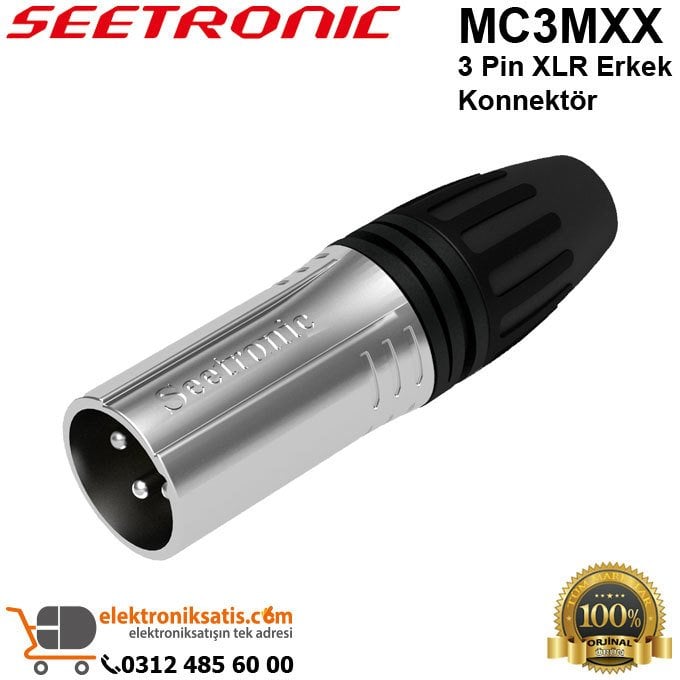 Seetronic MC3MXX 3 Pin XLR Erkek Konnektör