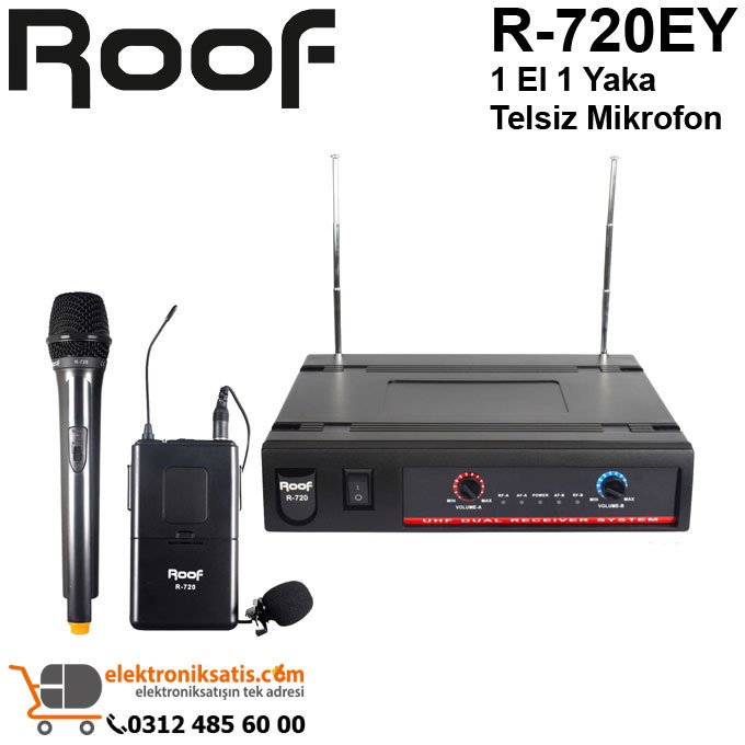 Roof R-720EY 1 El 1 Yaka Telsiz Mikrofon