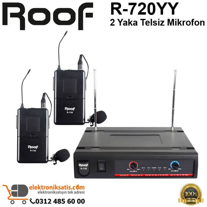 Roof R-720YY 2 Yaka Telsiz Mikrofon