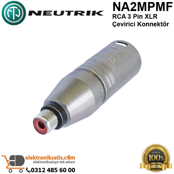 Neutrik NA2MPMF RCA 3 Pin XLR Çevirici Konnektör