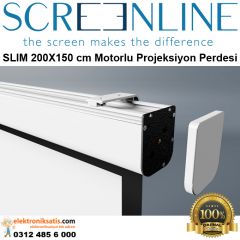 Screenline SLIM 200x150 cm Motorlu Projeksiyon Perdesi