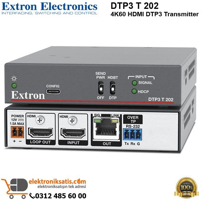 Extron DTP3 T 202 4K60 HDMI DTP3 Transmitter