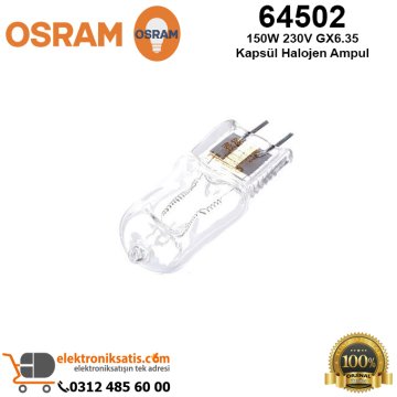 Osram 64502 150 Watt 230 Volt Gx6.35 Kapsül Halojen Ampul