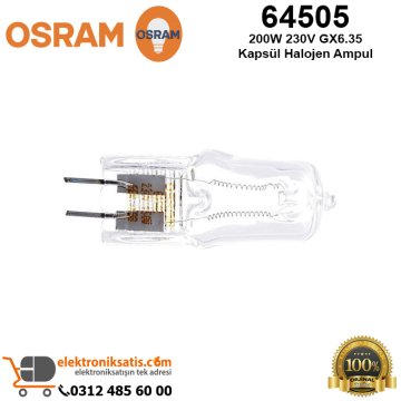 Osram 64505 200 Watt 230 Volt GX6.35 Kapsül Halojen Ampul