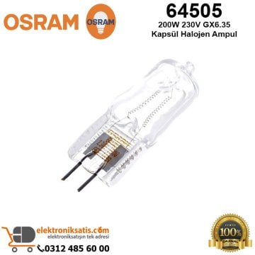 Osram 64505 200 Watt 230 Volt GX6.35 Kapsül Halojen Ampul