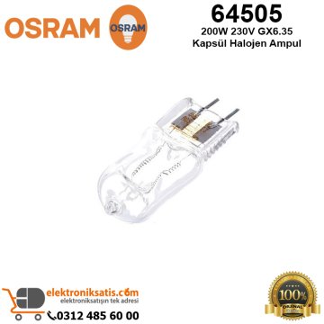 Osram 64505 200 Watt 230 Volt GX6.35 Kapsül Halojen Ampul