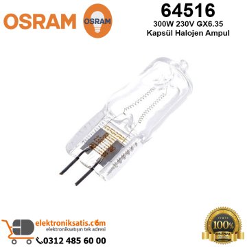 Osram 64516 300 Watt 230 Volt GX6.35 Kapsül Halojen Ampul