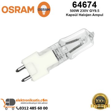 Osram 64674 500 Watt 230 Volt GY9.5 Kapsül Halojen Ampul