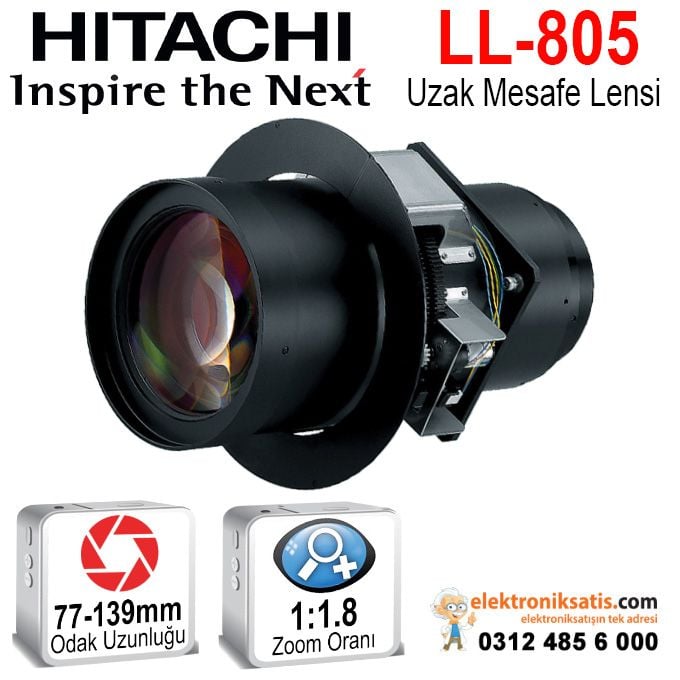 Hitachi LL-805 Projeksiyon Cihazı Uzun Mesafe Lensi