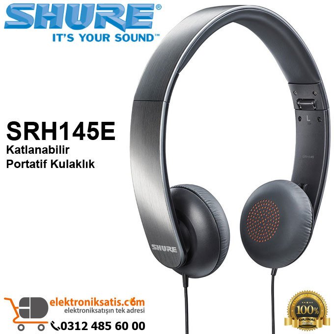 Shure SRH145E Katlanabilir Portatif Kulaklık