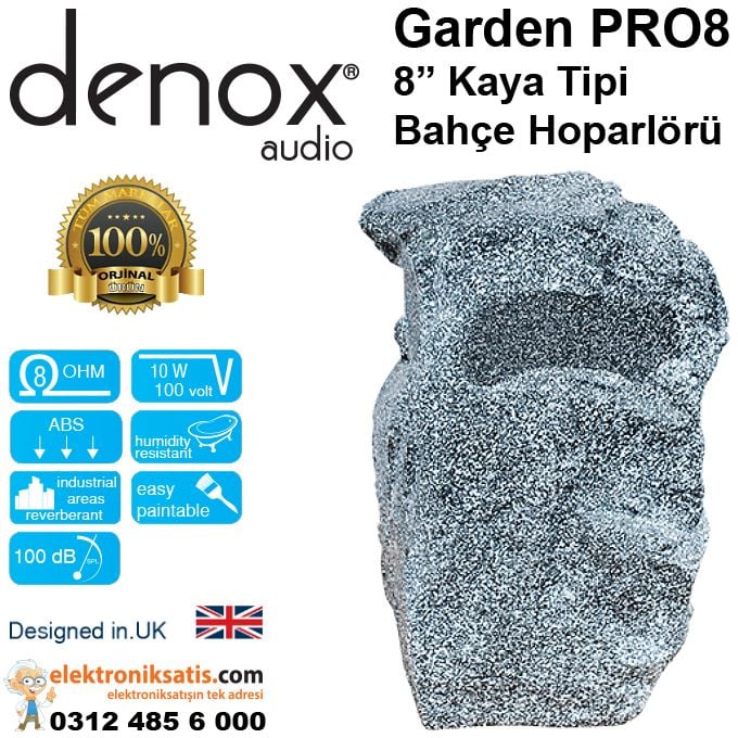 Denox Garden PRO8 Kaya Tipi Bahçe Hoparlörü