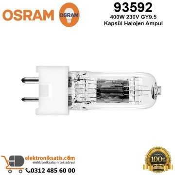 Osram 93592 400 Watt 230 Volt GY9.5 Kapsül Halojen Ampul