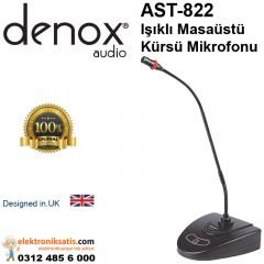 Denox AST-822 Işıklı Masaüstü Kürsü Mikrofonu