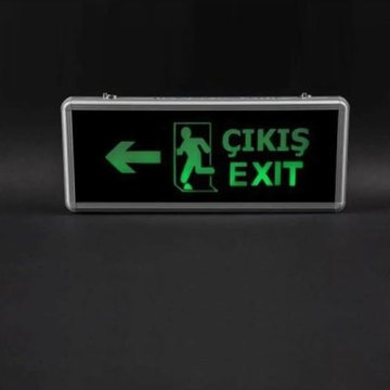 Cata Ledli Exit Armatür - Şarjlı Acil Çıkış Levhası Yan Oklu CT 9170