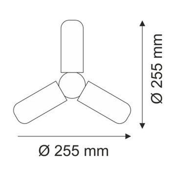 Helios 42W 3 Kollu Pervane LED Ampul 75-1360 Beyaz