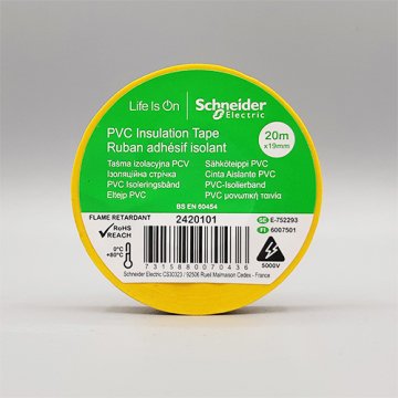 Schneider 19mm x 20mt. Pvc Elektrik Izole Bant Sarı Izolasyon Bandı