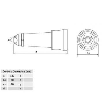 Bemis 50/150mm2 400A. Kauçuk Kaynak Ark Uzatma Prizi BK4-9501-2310