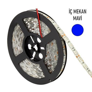 İç Mekan Şerit Led Cata 12V Mavi 5 Metre Paket CT4484