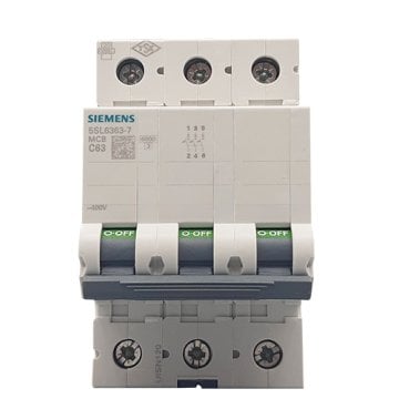 Üç Fazlı Otomat Siemens C 3X63 Amper Sigorta 5SL6363-7
