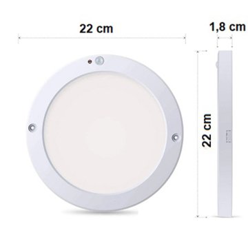 Cata 20 Watt Sensörlü Sıva Üstü Led Armatür  Beyaz Işık CT 9247