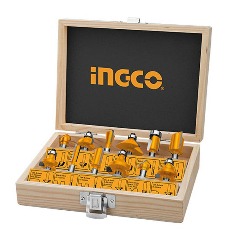 Ingco ING-AKRT1201 6mm 12 Parça Freze Takımı