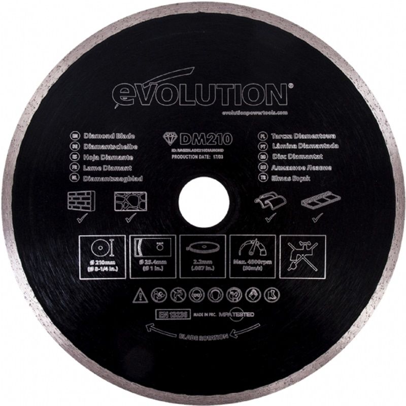 Evolution RAGE210E 210mm Taş Kesici Elmas Disk
