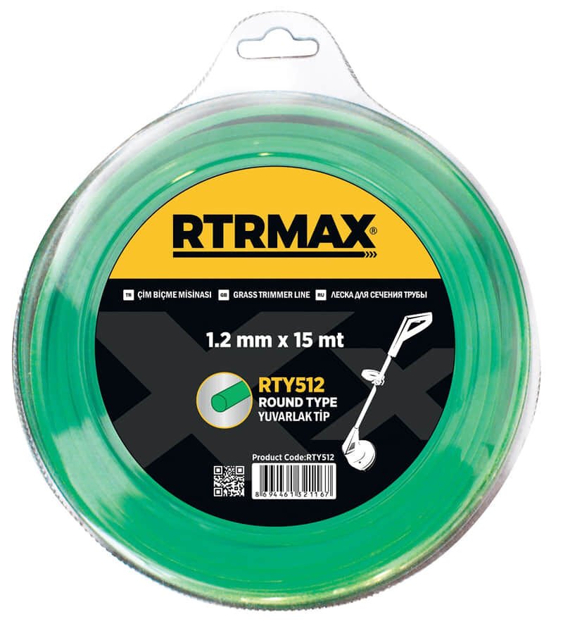 RTRMAX RTY533 3.3mmx46m Yeşil Yuvarlak Tırpan Misinası, 20 Adet