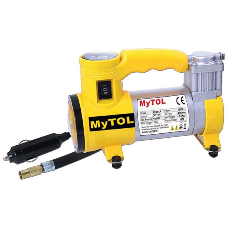 Mytol FY-001A Metal Gövdeli ve Işıklı Mini DC Araç Kompresörü