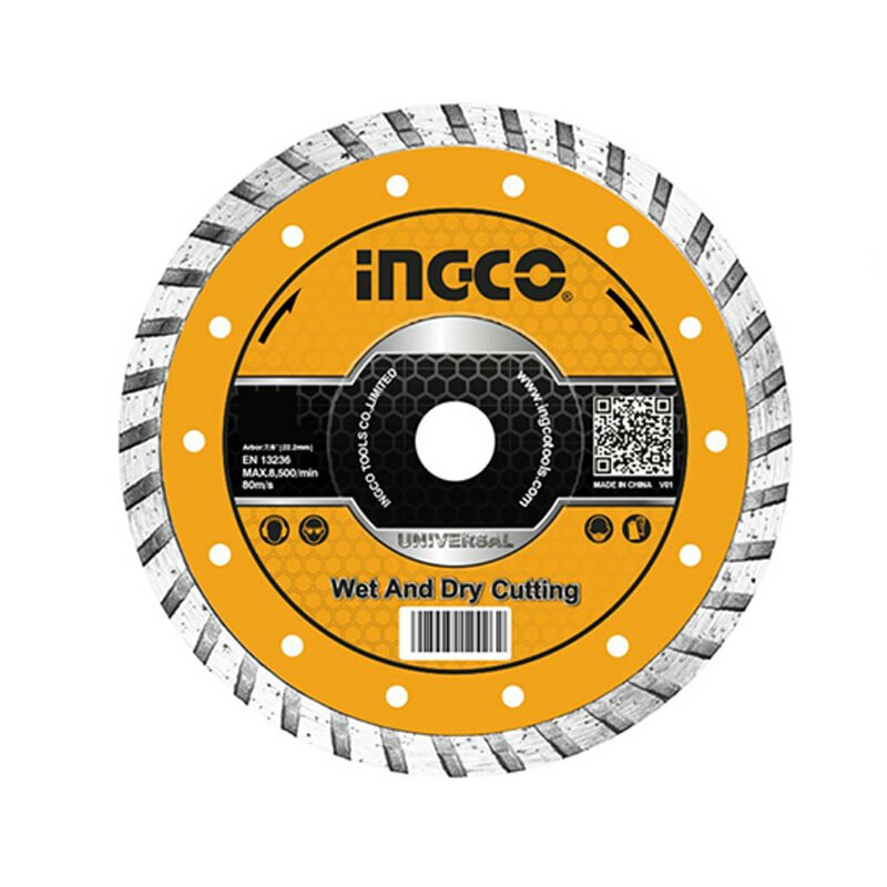 Ingco ING-DMD031252HT 125x22.2mm Elmaslı Seramik Kesme Diski, 5 Adet
