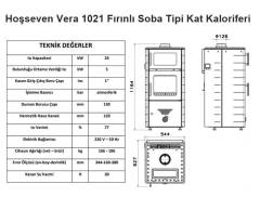 Hoşseven Vera 1021 Fırınlı Katı Yakıtlı Soba Tipi Kat Kaloriferi