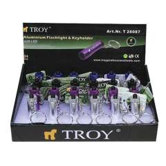 TROY 28087 Mini LED El Feneri ve Anahtarlık 24 Adet Standlı