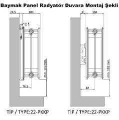 Baymak PKKP 600x400 Panel Radyatör