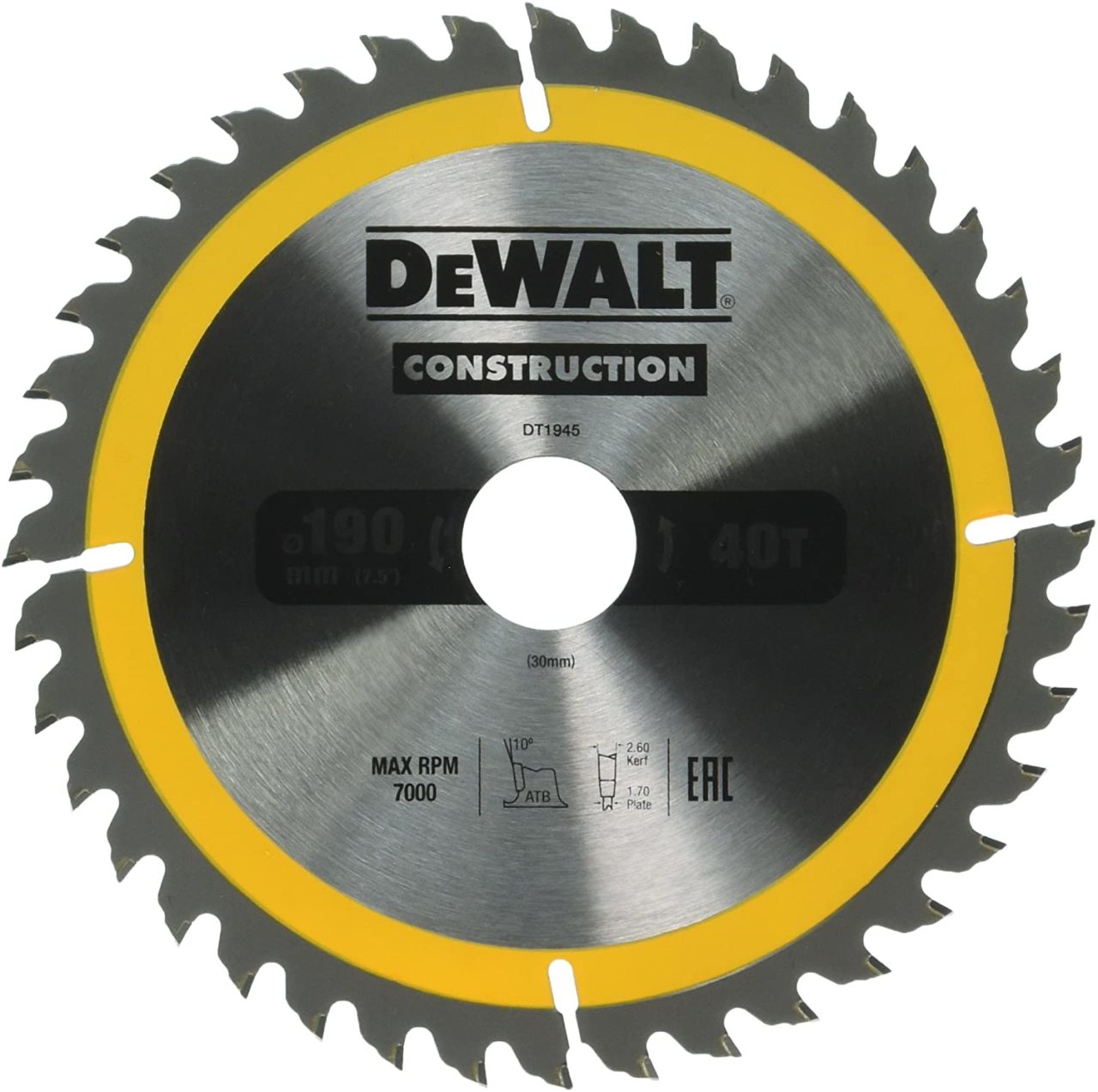 Dewalt DT1945 190x30mm 40 Diş Elmas Testere