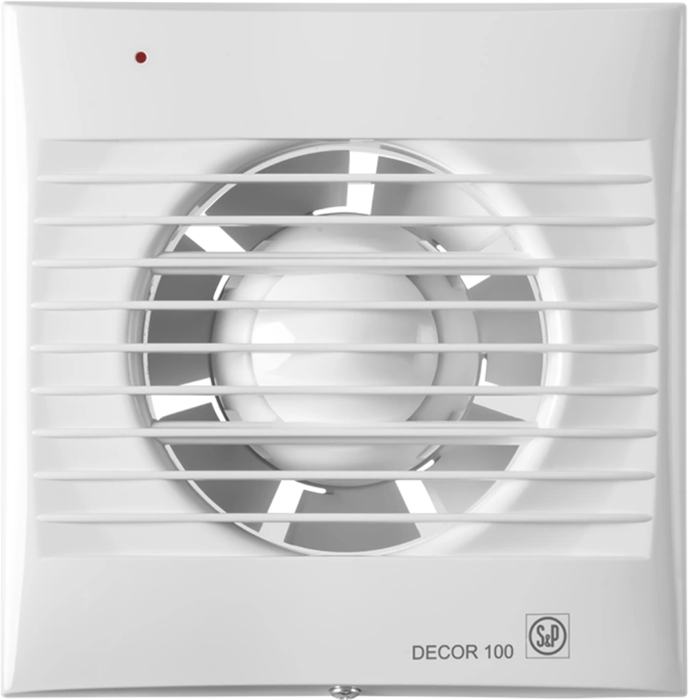 SOLER & PALAU DECOR-100 CR 95 m3/h MİNİ AKSİYEL FAN (pilot lamba, geri tepme ventili, timer)