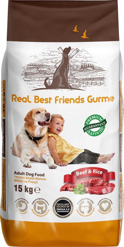 01688  REAL BEST FRIENDS GURME DOG BEEF&RİCE 15 KG